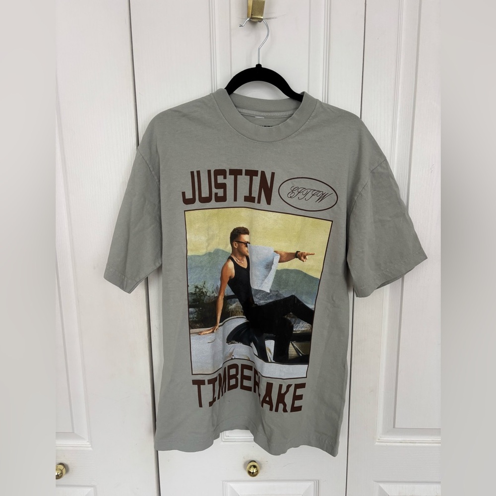 Gray Graphic Justin Timberlake T-Shirt